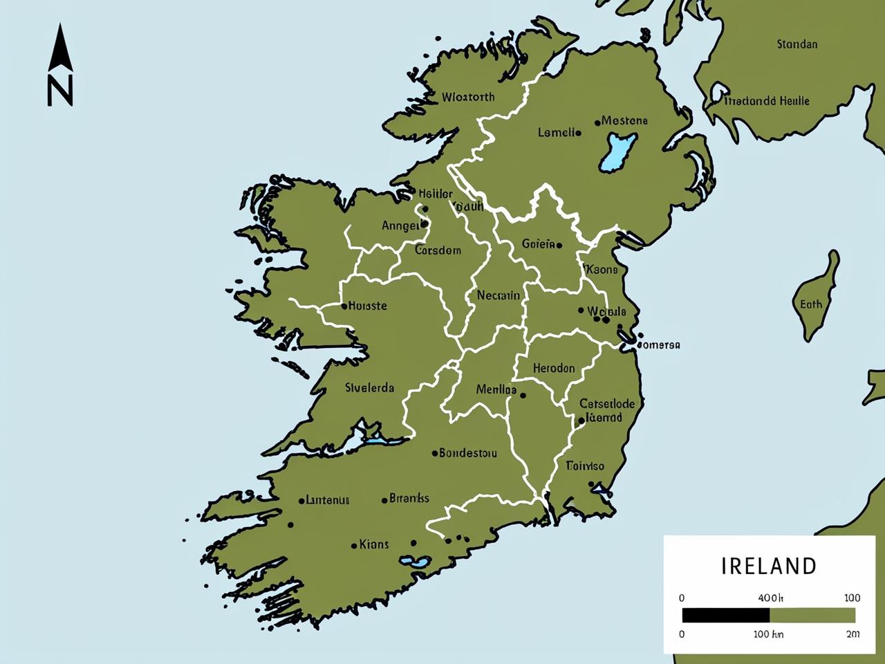 Map of Ireland highlighting our location